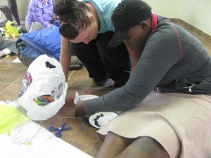 Charlotte working with Lena